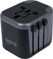 YATO ADAPTER PODRÓŻNY UNIWERSALNY  2 x USB 12W