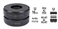 YATO MATRYCE ZAPASOWE DO ZACISKARKI DO RUR PEX-AL-PEX YT-21735 TYP U 16MM