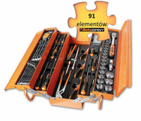 BETA ZESTAW NARZĘDZI 91szt. EASY/SKRZYNKA METALOWA C