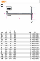 BETA KLUCZ TRZPIENIOWY TYPU T, SZEŚCIOKĄTNNY  7mm