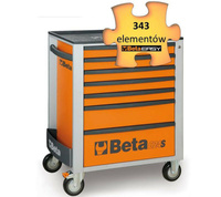 BETA WÓZEK NARZĘDZIOWY 7-SZUFLAD POMARAŃCZOWY 2400/C24EHO7/E-M5 343el.