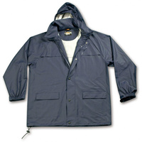 BETA KURTKA Z MATERIAŁU PCV, WODOODPORNA (NIEBIESKA) – ROZMIAR XXL