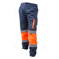 BETA SPODNIE OSTRZEGAWCZE CONTRAST POMARAŃCZOWO-GRANATOWE ROZMIAR M