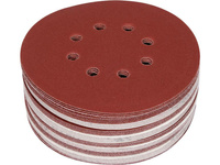 YATO KRĄŻEK ŚCIERNY NA RZEP 8 OTW.P180 150mm /50szt.