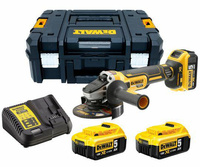 DEWALT SZLIFIERKA KĄT. 18V DCG405P3 125mm 3x5,0Ah BL WŁ. SUWAKOWY
